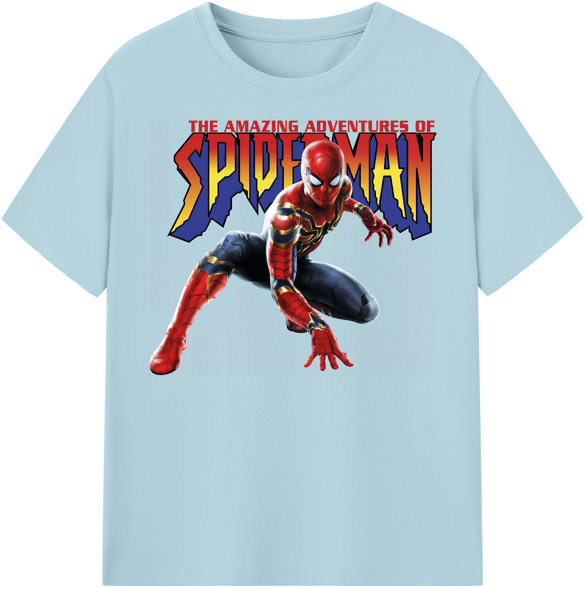 Spider Man スパイダーマン 綿100％半袖Tシャツ（フロントプリント）